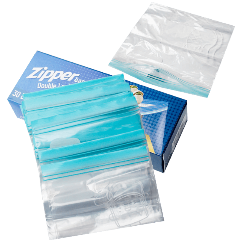 Pungi zip pentru uz casnic, 16 x 14 cm, 30 buc